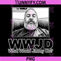 WWJD What Would Jimmy Do Quote PNG, Funny Portrait Meme PNG