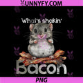 What's Shakin' Bacon Breakfast PNG, Funny Vintage Hamster PNG