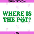 Where is The Pot PNG, Gold Shamrock St Patricks Day Lucky Clover PNG