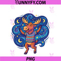Whimsical Galaxy PNG, Moose Constellation Fantasy PNG