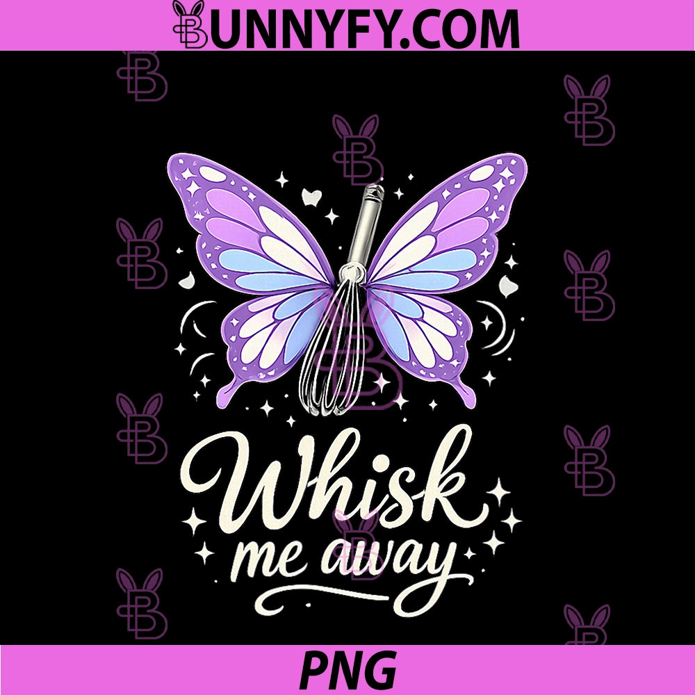 Whisk Me Away PNG, Baking Whisk Butterfly Wings Design PNG