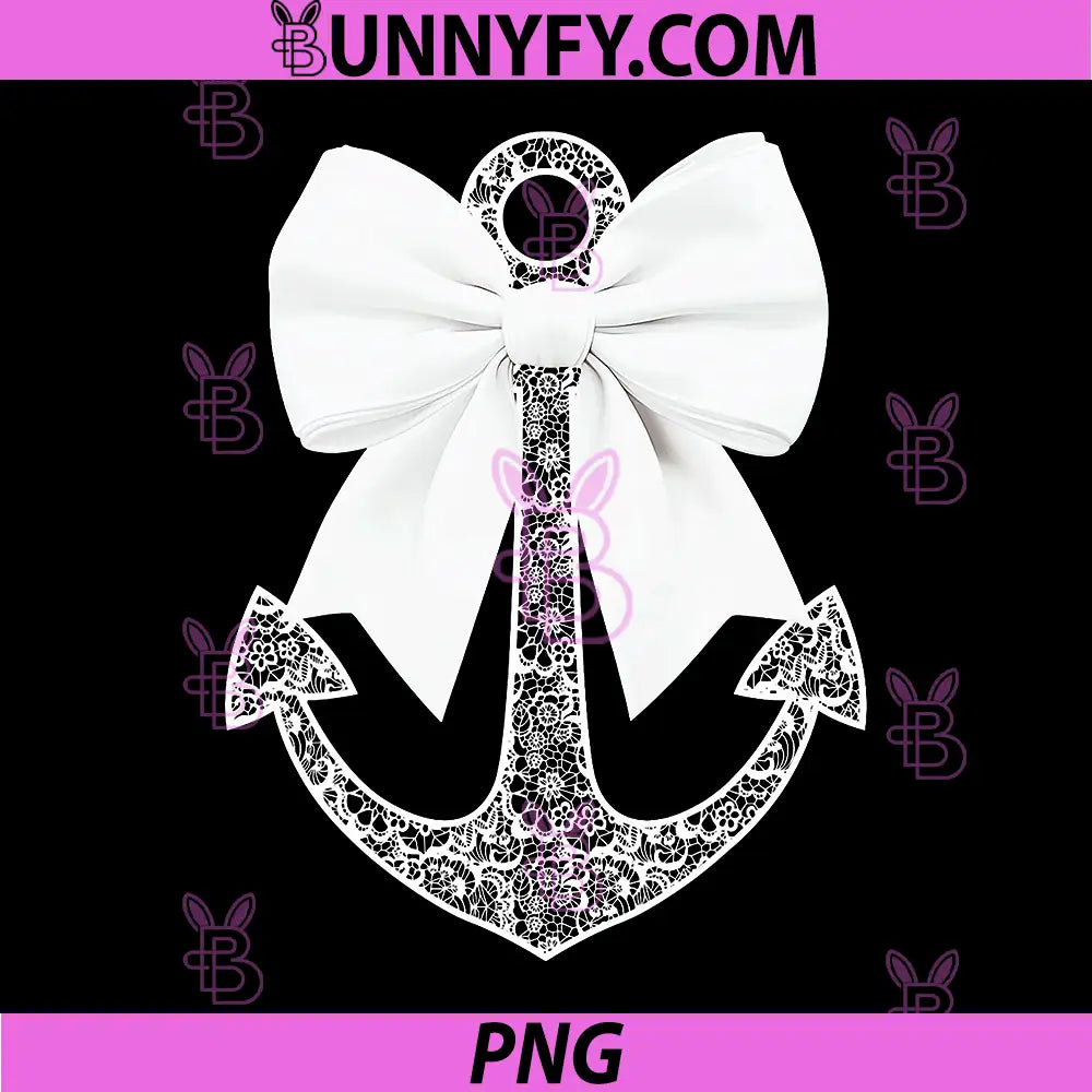 White Lace Bow PNG, Tie Nautical Cruise Anchor Boat PNG