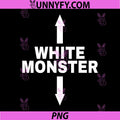 White Monster PNG, Up and Down Arrows PNG