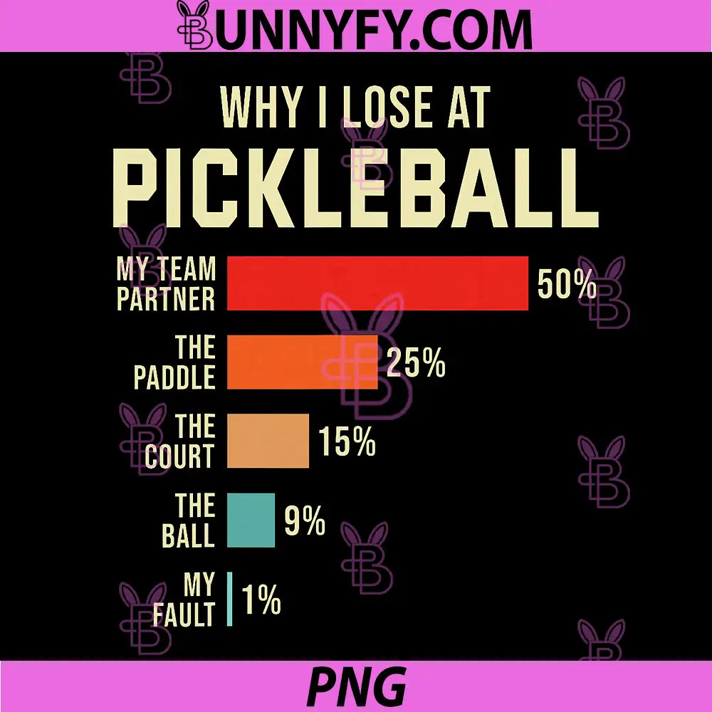 Why I Lose at Pickleball Player PNG, Funny Pickleballers PNG