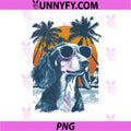 Dachshund Beach Sunset PNG, Cool Wiener Dog Summer PNG
