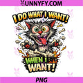 Wild Comic Cat PNG, Crazy Cartoon Cat PNG