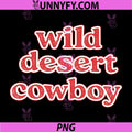 Wild Desert Cowboy PNG, Retro Western Typography Design PNG