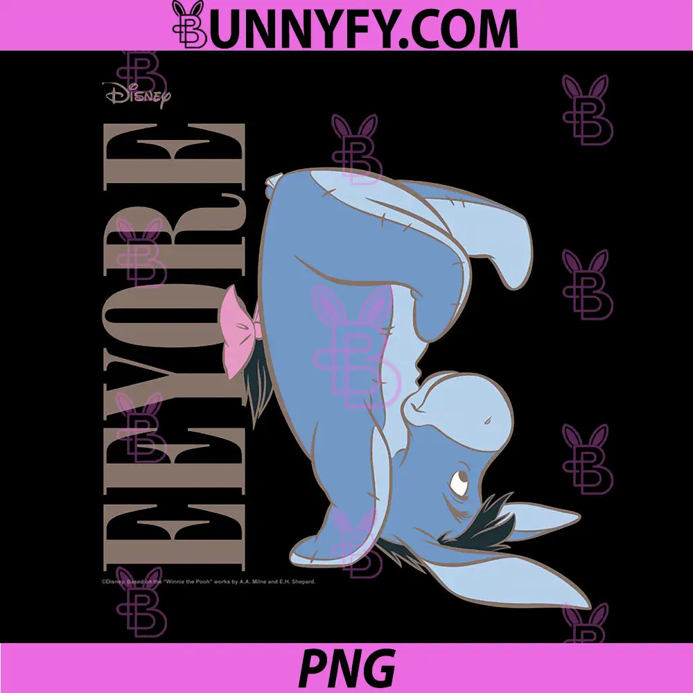 Winnie The Pooh PNG, Eeyore Upside Down PNG