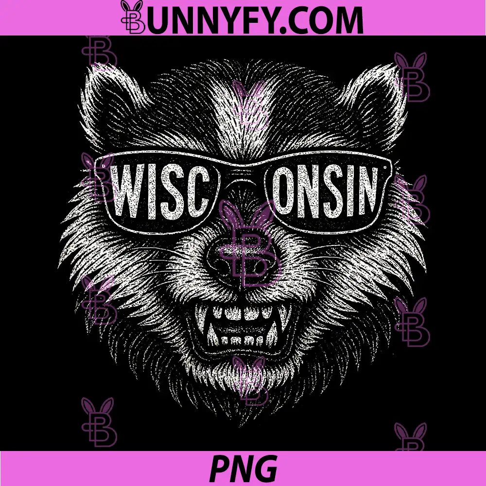 Wisconsin Retro Art PNG, Celebrate The Badger State of Wisconsin PNG