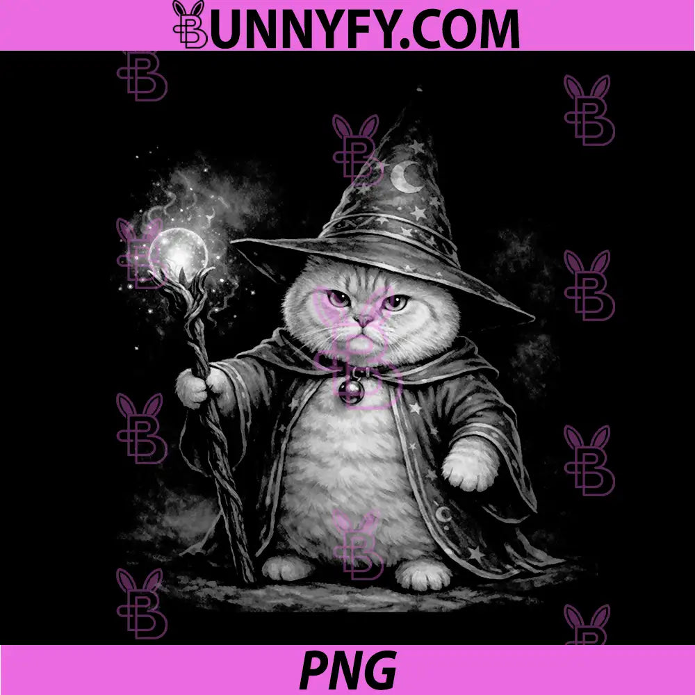 Wizard Cat Magic Fantasy PNG, Funny Vintage Tabby Meme PNG