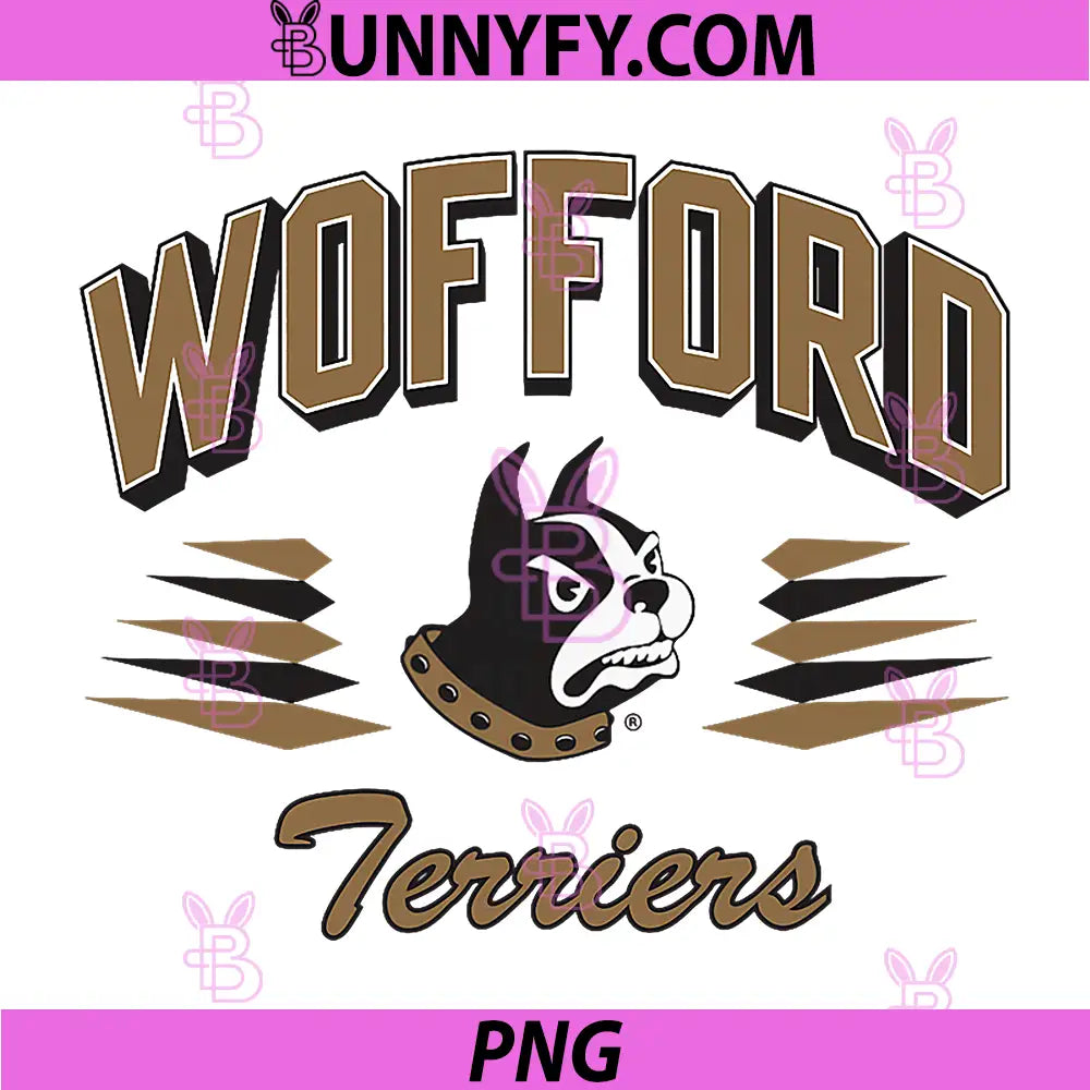 Wofford Terriers Retro PNG, Diamond Gray Officially Licensed PNG