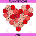 Pickleball Valentines Day PNG, Heart Love Pickleball Player PNG 