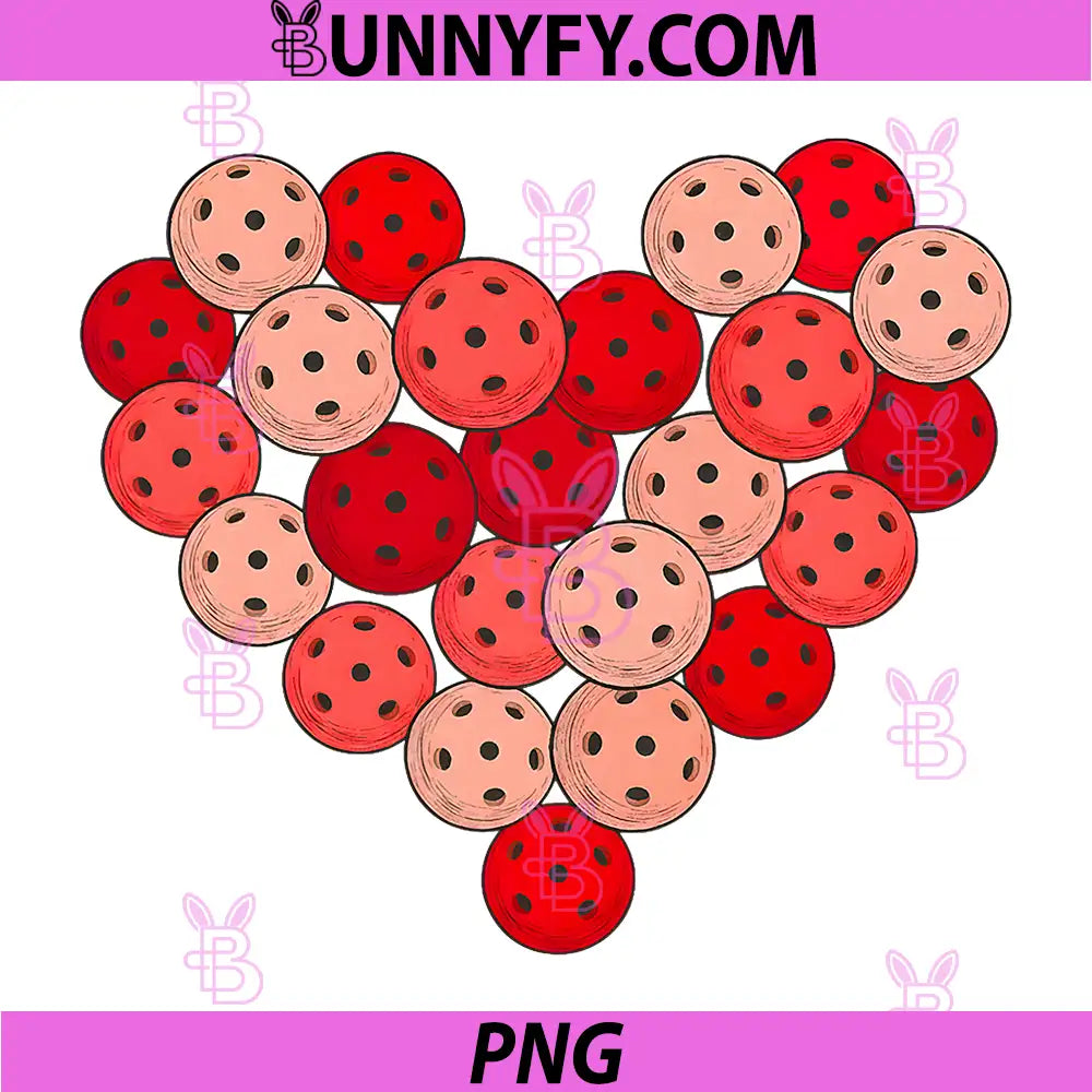 Pickleball Valentines Day PNG, Heart Love Pickleball Player PNG 