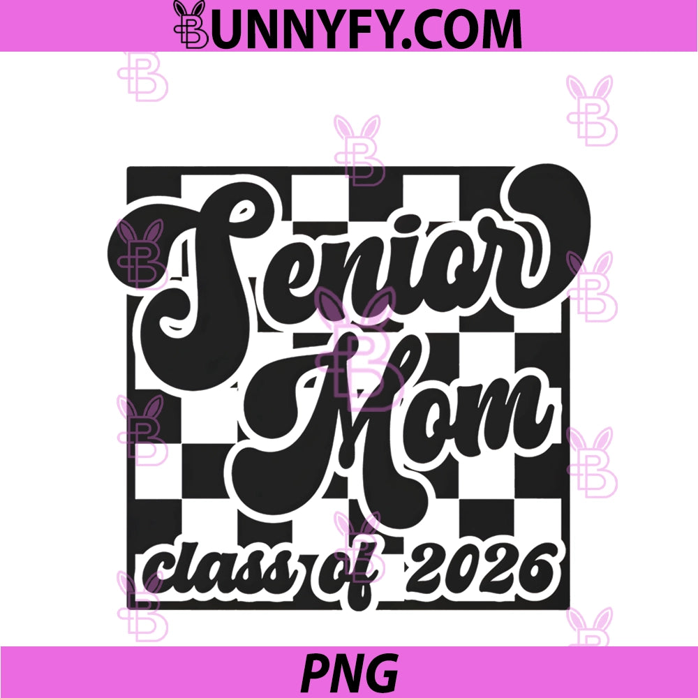 Women Senior Mom Class Of 2026 Retro PNG, Graduation Senior Mama PNG