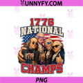 Women's 1776 National Champs PNG, Funny Patriotic America Founding Father PNG