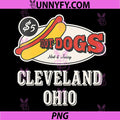 Cleveland Ohio Hot Dogs PNG, Juicy Retro Food PNG