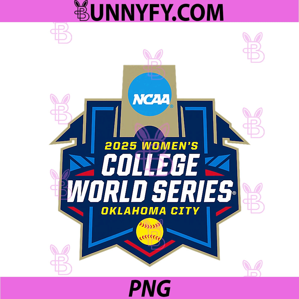 Women's College World Series 2025 PNG, NCAA WCWS Official Logo PNG