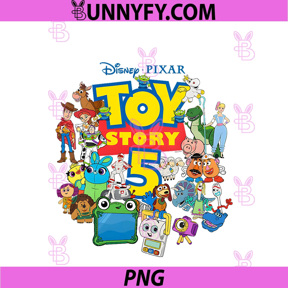 Women's Disney And Pixar's Toy Story 5 PNG, Logo & Character Collage PNG