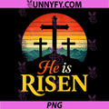 He is Risen PNG, Retro Vintage Matthew 286 PNG