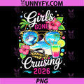 Girls Gone Cruising 2026 PNG, Tropical Vacation Party Trip PNG