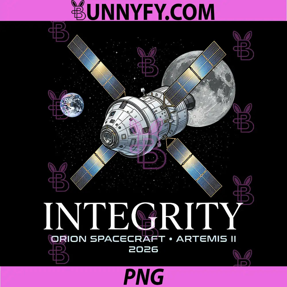 Integrity Orion Spacecraft Artemis Il 2026 PNG, Space Moon Fans PNG