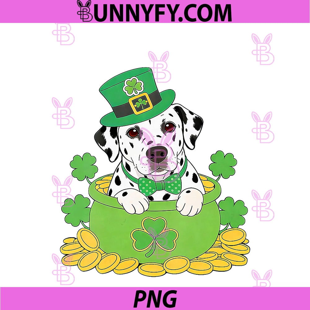 Women's Irish Shamrock Leprechaun Dalmatian PNG, Dog St. Patrick’s Day PNG