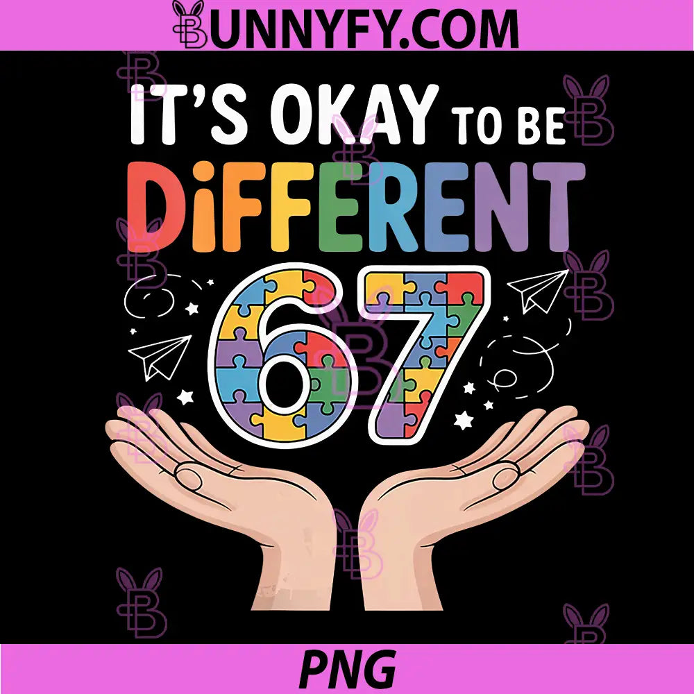 Its Okay to Be Different PNG, 67 Autism Pride PNG