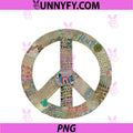 Women's PNG, Vintage Hippie Peace Sign Love And Peace PNG
