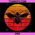 Retro Bee Vintage PNG, Distressed Sunset Design PNG