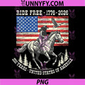 Ride Free 1776 2026 USA PNG, 250 Years Patriotic Cowboy PNG