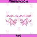 Women's Scars are Beautful PNG, Butterfly Cancer Awareness PNG