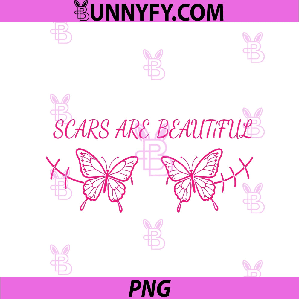 Women's Scars are Beautful PNG, Butterfly Cancer Awareness PNG