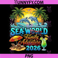 Sea World Family Adventure 2026 PNG, Summer Vacation PNG