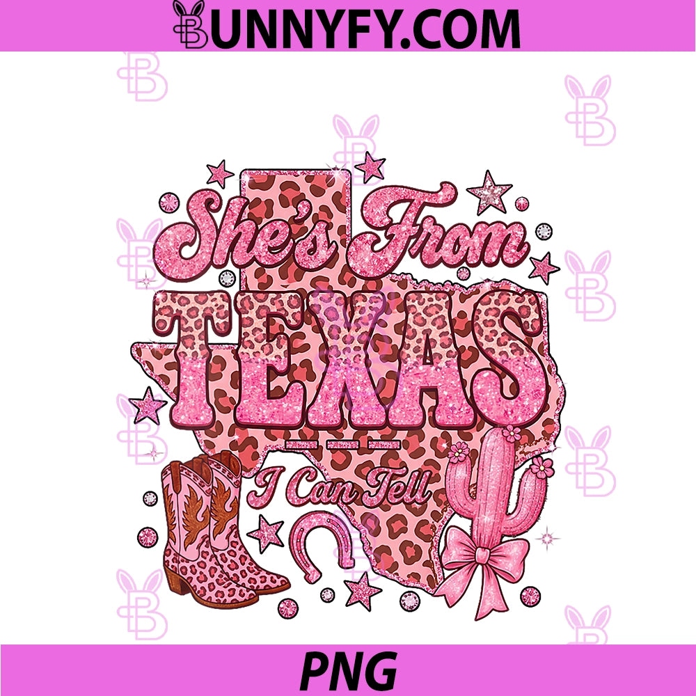 Women's She's From Texas I Can Tell Retro PNG, Vintage Texas's Girl PNG