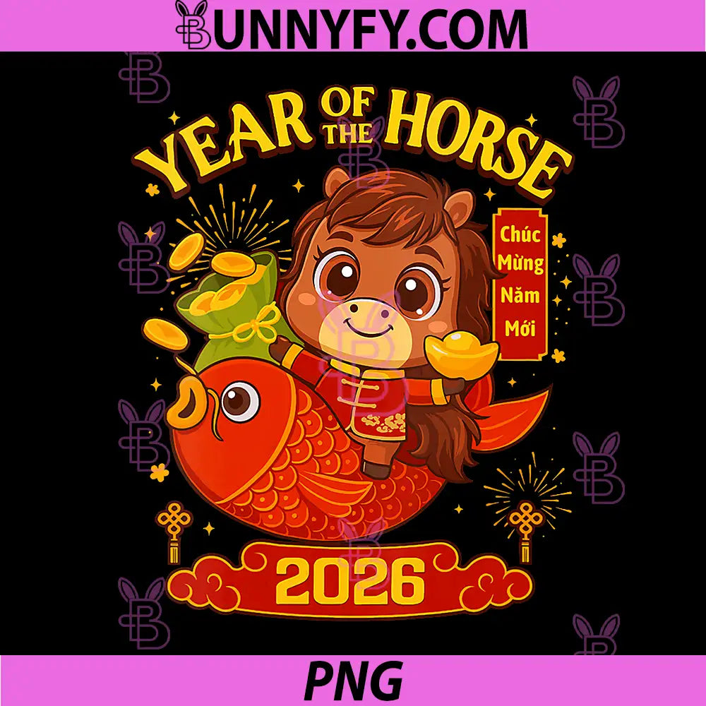 2026 Lunar New Year PNG, Horse Vietnamese PNG