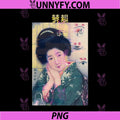 Aesthetic Japanese Girl PNG, Retro Asia Art Illustration PNG