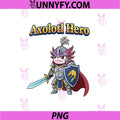 Axolotl Salamander Hero PNG, Knight Meme Kawaii Fantasy PNG