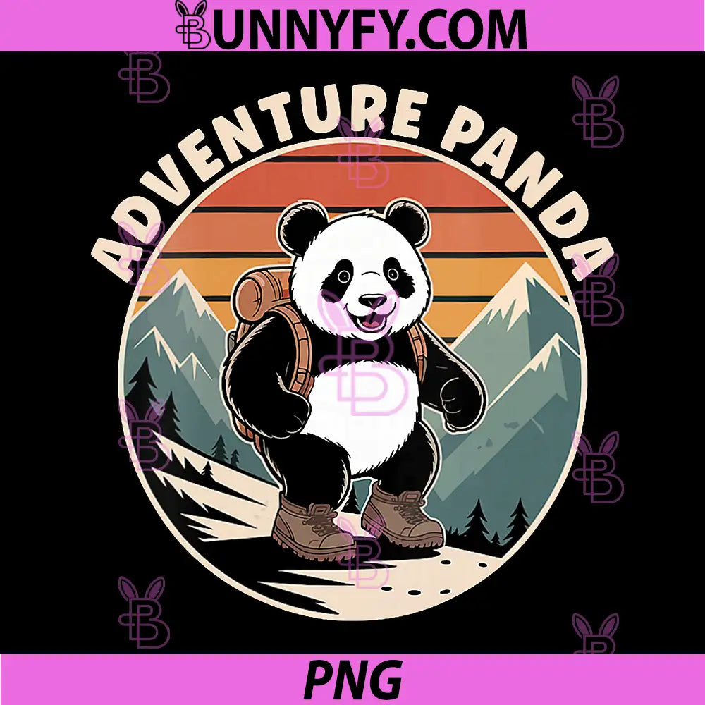 Panda Bear Hiking PNG, Adventure Panda PNG