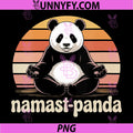 Cute Panda Bear PNG, Namast Meditation Panda PNG