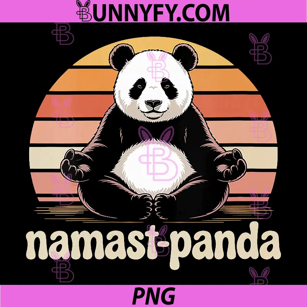 Cute Panda Bear PNG, Namast Meditation Panda PNG