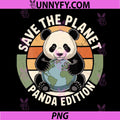 Bear Panda Lover PNG, Save The Planet Panda PNG