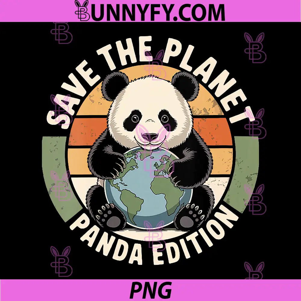 Bear Panda Lover PNG, Save The Planet Panda PNG