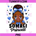 Cute Somali Princess Girl Roots PNG, Somalia Flag Heritage PNG