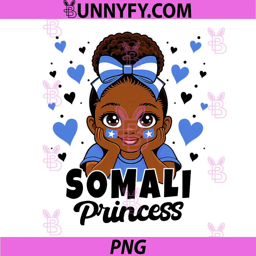 Cute Somali Princess Girl Roots PNG, Somalia Flag Heritage PNG