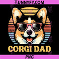Dog Corgi Dad PNG, Retro Fur Papa Dada PNG