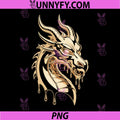 Golden Dragon Lover PNG, Japanese Dripping Retro Art PNG