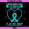 Bravery White Teal Ribbon PNG, Cervical Cancer Awareness PNG