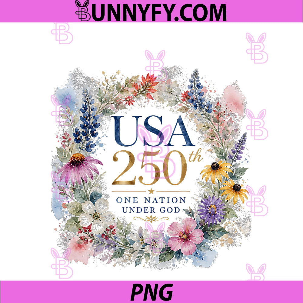 Womens One Nation Under God PNG, Faith Watercolor Women's American 250 PNG