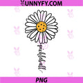 Pickleball Daisy Flower PNG, Cute Pickleball Floral Sports PNG