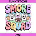 Smore Squad Retro PNG, Campfire Camping Marshmallow Cartoon PNG